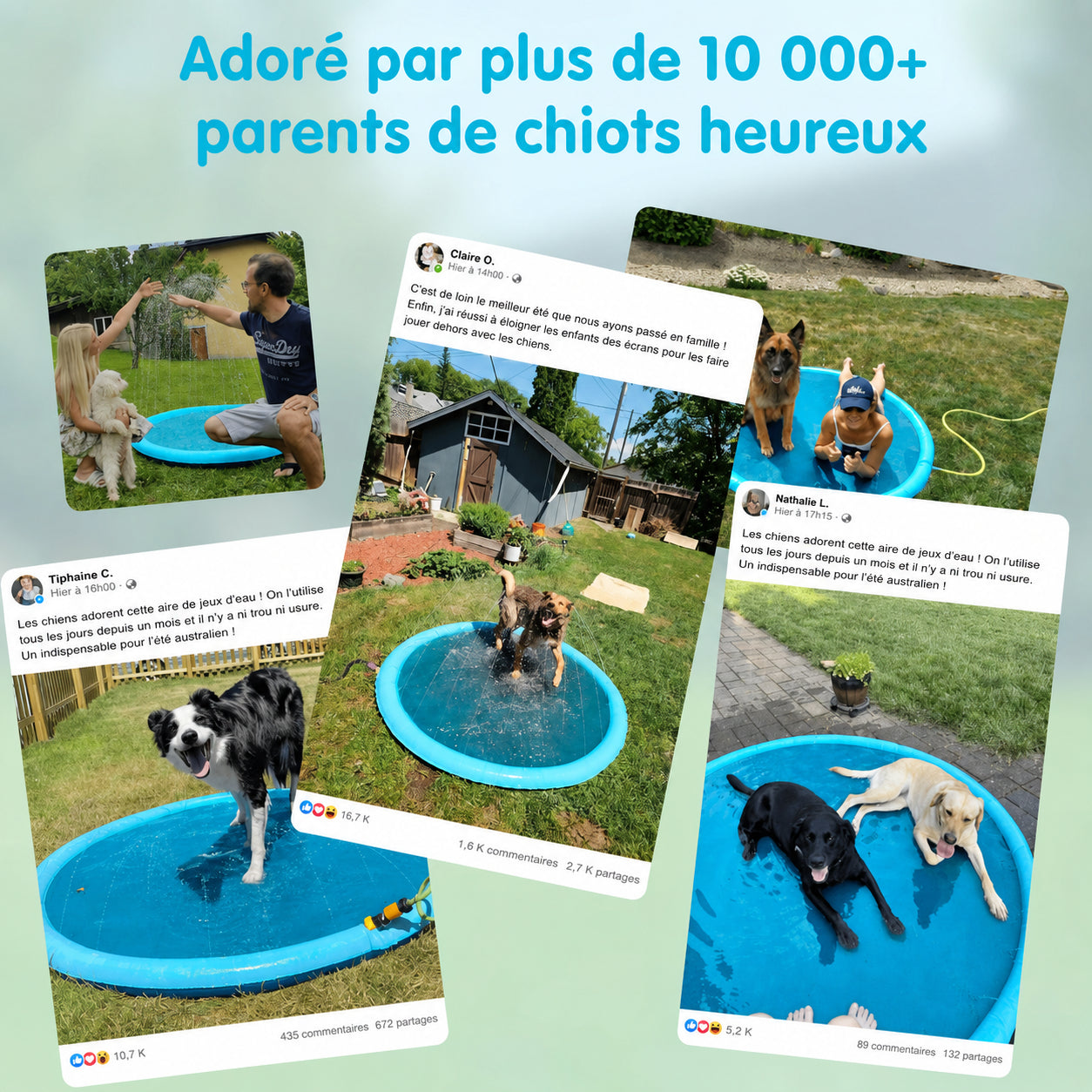 PatteSplash™ – Tapis Aquatique pour Chien
